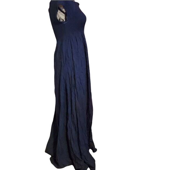  Boho Me Ladies Navy Center Split Maxi Dress - Size Large - Picture 2 of 6